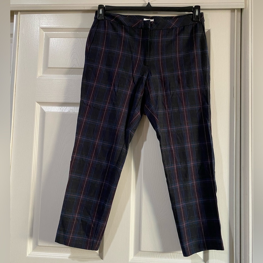 J.Jill Plaid Premium Bi-Stretch Pants Size 12‎